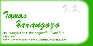 tamas harangozo business card